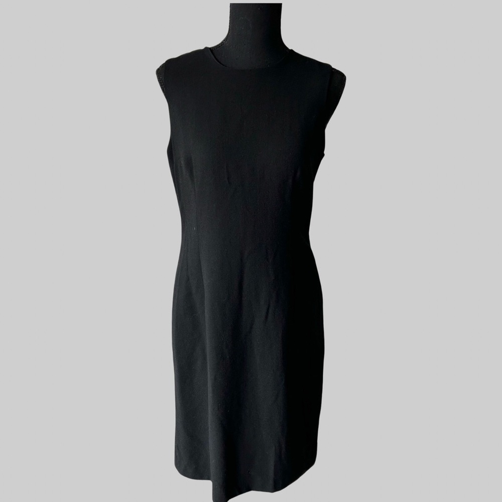 Vintage Louben Pure Wool Sleeveless Sheath Dress